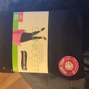 No nonsense cotton leggings black 1X
